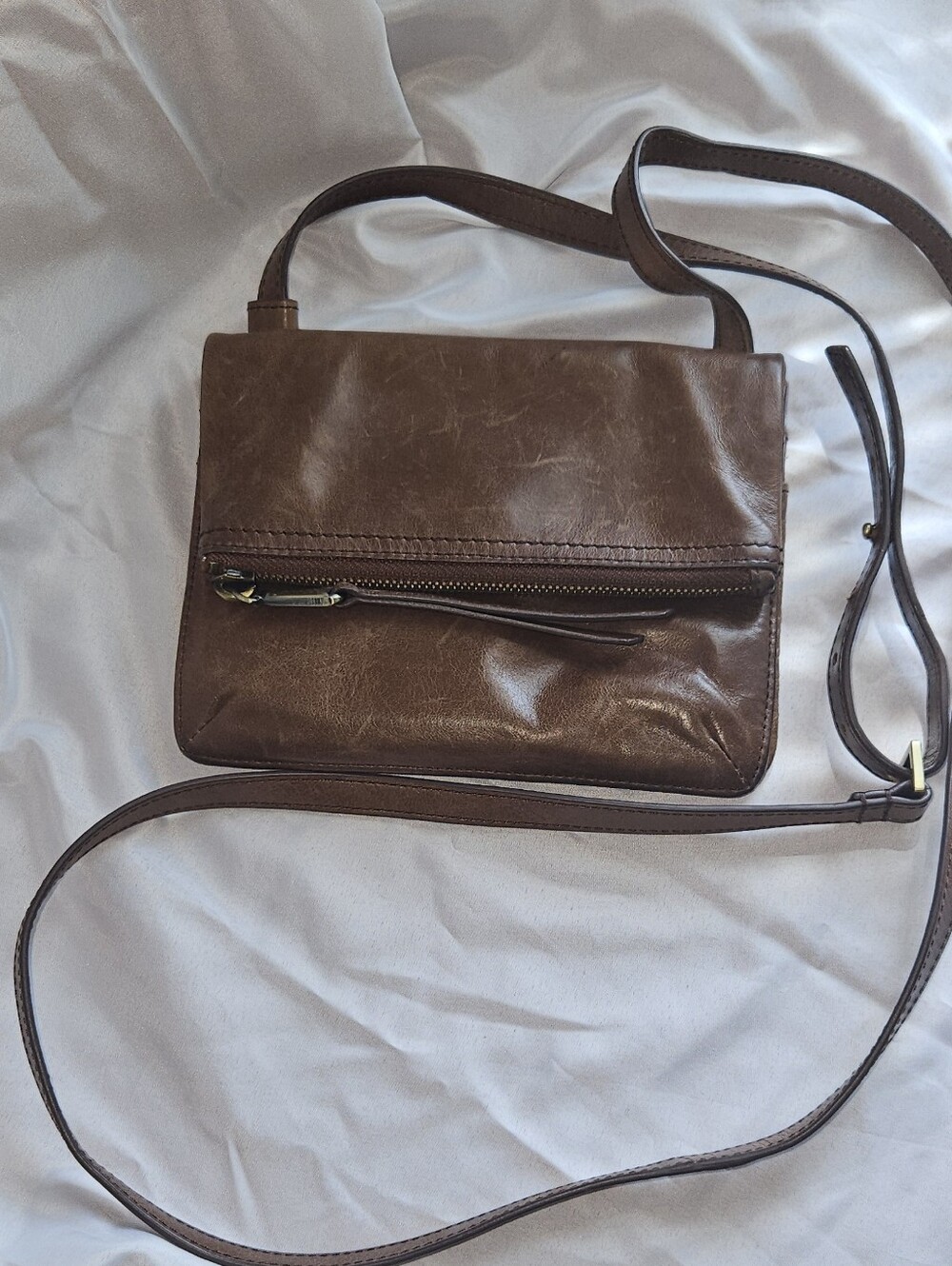 HOBO Soft Brown Leather Crossbody Bag